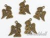 10 Charms Engel bronzefarben