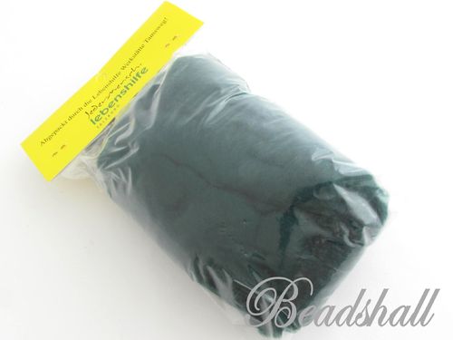 50 g Filzwolle Neuseelandwolle Farbe Dunkelgrün