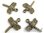 15 Metallanhänger Libellen bronzefarben
